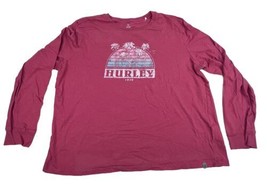 Hurley Ladies&#39; Long Sleeve Graphic Tee Pink Size XL - £9.30 GBP