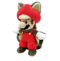 New Little Buddy Super Mario Flying Squirrel Mario 9&quot;&quot; Figure Stuffed Plush Doll - $38.22