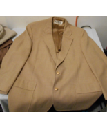 JOHN WEITZ BY PALM BEACH TAN BEIGE 2 BUTTON WEDDING PROM TUX JACKET CHES... - $44.77 CAD