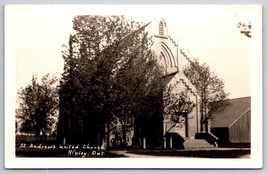 RPPC St Andrews United Church Ripley Ontario Canada UNP Postcard K3 - £8.52 GBP