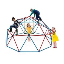 10 Feet Dome Climber with Swing and 800 Lbs Load Capacity-Red - Color: Red - $274.63