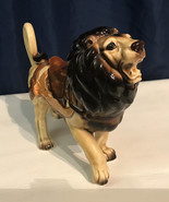 Vintage QQ Japan Lion Porcelain Figurine, Battle Cat, Saddle, Detailed - £20.86 GBP