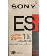 Sony ES T-160 VHS Videocassette Tape New Factory Sealed Up to 8 hours - $9.95
