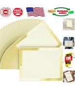 50 Ivory Gold Foil Certificate Sheets - 8.5 x 11 Printing for Graduation... - $472.60 MXN