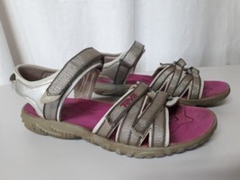 Women&#39;s TEVA Silver Sport Sandals Slingback Hiking Beach Sandals Size 4 (Z) - £14.64 GBP
