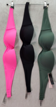 Set of 3 Victoria&#39;s Secret Bikni Top Womens Size 32A Pink Black Green St... - £22.10 GBP