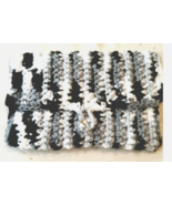 HANDMADE Crochet Black, White, Gray Clutch - $370.68 MXN