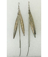 Native American Long FEATHERS Sterling Silver Vintage EARRINGS - 4 inche... - £47.13 GBP
