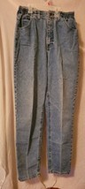 Vintage Women Lee Jeans Light Blue Size Unknown  Elastic Waist Button Zi... - $34.99