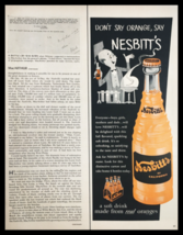 1955 Nesbitt&#39;s of California Real Oranges Soft Drink Vintage Print Ad - $264.68 MXN