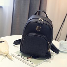 Women Backpack Leather School Bags For Teenager Girls Stone Sequined Female Prep - £30.06 GBP