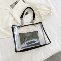 Summer Transparent PVC Women Fashion Large Capacity Underarm  Bags Ladies Casual - £87.19 GBP