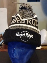 Hard Rock Cafe Knit Pom Beanie / Stocking Cap Adult One Size Authentic Rare  - £15.08 GBP