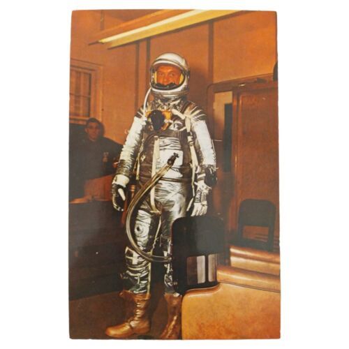 John Glenn Postcard NASA Space Suit Feb 20 1962 Marine Lieutenant Colonel Posted - £7.72 GBP