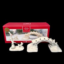 Lenox Mistletoe Park Village Treasures Bridge And Lady Dog Walker 2014 w/ Box - $678.15