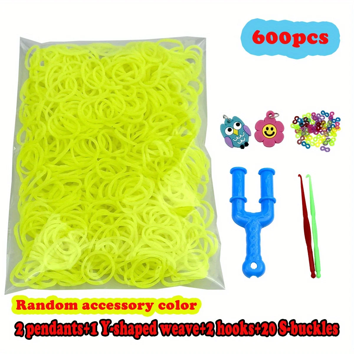 600pcs Rubber Band LOOM Girls DIY Handmade Toys Bracelet Rainbow Craft -... - €4,93 EUR