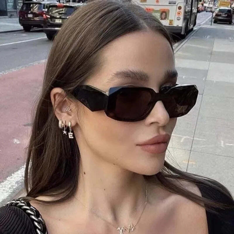 Vintage Rectangle Luxury UV400 Sunglasses for Men  Women - $27.00
