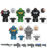 8Pcs Iron Hands Minifigures Space Wolves Raven Guard Mini Building Block Toys - $31.24 CAD