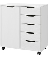 Panana 5-Drawer Chest With 1 Door, Wooden Chest Of Drawers, Bedroom Furn... - £118.77 GBP