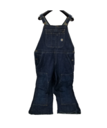 CARHARTT 102443 Brewster Double Knee Bib Overalls Dark Wash Women&#39;s XXL ... - £38.57 GBP