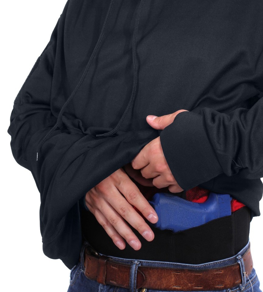 Rothco Black Concealed Carry Hoodie W 2 Passthrough Ports Quick Access S-5XL Item image 3