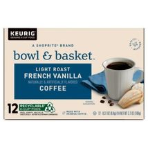 BOWL AND BASKET FRENCH VANILLA LIGHT ROAST COFFEE KCUPS 12CT - $7.99
