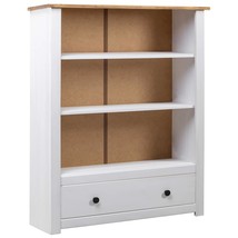 Bookcase White 80x35x110 cm Solid Pine Wood Panama Range - £102.89 GBP