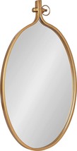 Kate And Laurel Yitro Oval Metal Framed Wall Mirror, 20 X 34, Gold, Glamorous - £124.04 GBP