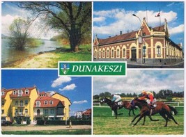Postcard Dunakeszi City Hall Underground Racecourse Hungary - £3.10 GBP