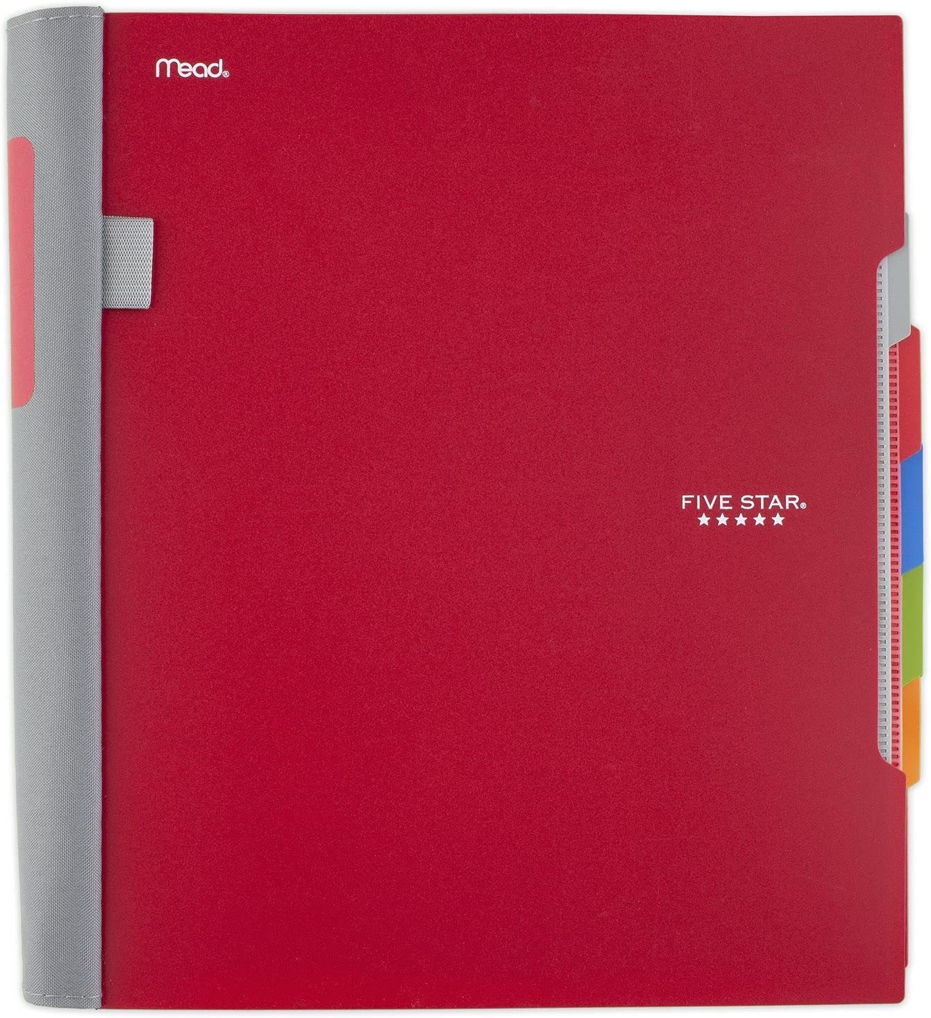 Primary image for Five Star Advance Spiral Notebook, 5-Subject, College Ruled Paper,, Red (73146).