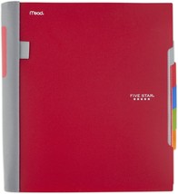 Five Star Advance Spiral Notebook, 5-Subject, College Ruled Paper,, Red (73146). - £30.00 GBP