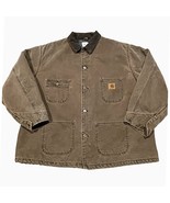 Vintage 90s Carhartt CO2 CHT Blanket Lined Chore Jacket Coat 2XL Chestnu... - €111,57 EUR