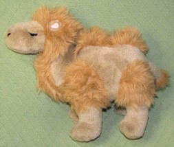 14" Camel Plush Vintage Free Standing Tan Furry Plush Stuffed Animal Toy Lovey - $22.50