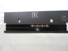 INC Two-Tone 2-Pc. Set Velvet Pave Star Choker Necklaces Y605 - £9.79 GBP