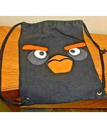 Angry birds black bomb drawstring Tote bag - £11.20 GBP