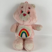 Care Bears Cheer 13&quot; Plush Stuffed Animal Toy Rainbow Pink Vintage 80s Kenner - $33.62