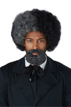 Frederick Douglass Adult Wig Goatee Historical Statesman Nutcracker Drosselmeyer - £12.54 GBP