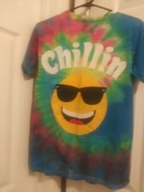 Tye Dye Chillin  Happy Face T Shirt Tee Luv Sz Small   - $39.59