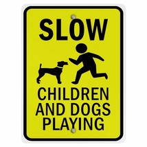 Kent Sparks Warning Tin Sign Slow Children and Dogs Playing 12 x 8 Alumi... - £7.18 GBP