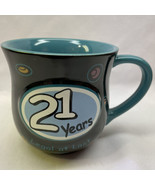 New Gift Mug 21 Years Old Birthday Age Born Oversized Mug - $11.38