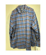 Pendleton Button Down Shirt Mens Flannel Blue Brown LS Mason Plaid Size XXL - €25,64 EUR