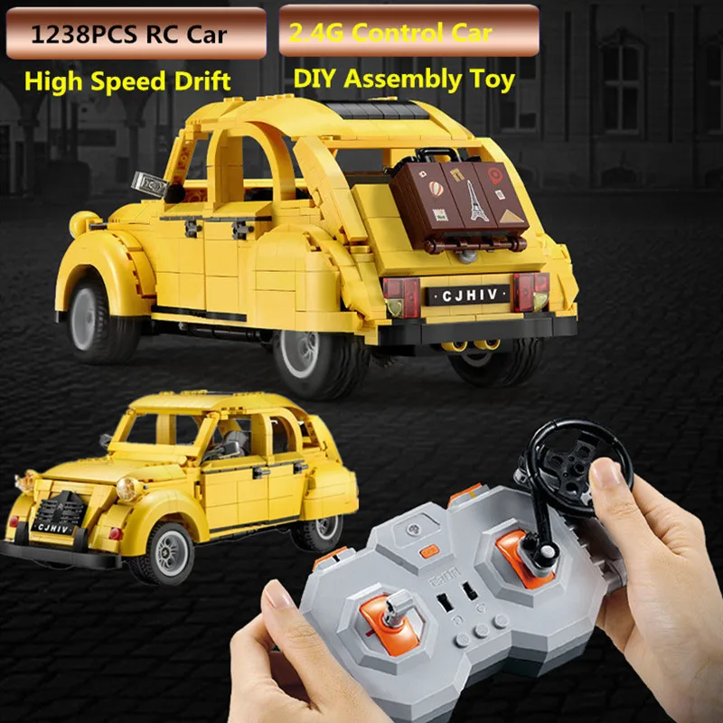 1238PCS Building Blocks Car 2.4G Remote Control Car Toy Model Kid Educational - £155.13 GBP
