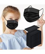 Kids Disposable Mask Black Disposable Face Masks, 100 Pack Black Kids Fa... - £8.15 GBP