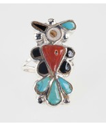 Zuni Thunderbird Inlay Sterling Silver Ring SZ: 3.75 - $133.06 CAD