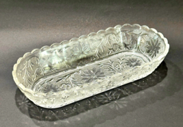 Indiana Glass Tiara Clear Sandwich Celery Asparagus Pickle Dish 10 3/8 Inch VTG - £6.88 GBP