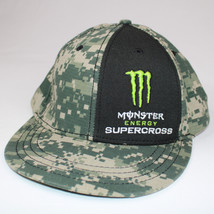 Monster Energy Supercross Hat Ball Cap Snapback Adjustable Black And Green Logo - £11.30 GBP