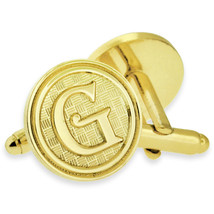 Letter G alphabet initials Cufflink Set Gold or Silver - $37.99