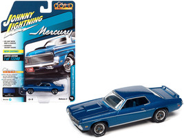 1969 Mercury Cougar Eliminator Bright Blue Metallic with White Stripes &quot;Class... - £13.50 GBP