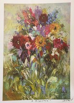 Duaiv Flowers Hand Signed Lithograph on Paper  Art - £76.75 GBP