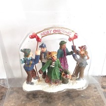 Merry Christmas Arch with People Christmas Village Accessory New 2 3/4&quot; T - £6.11 GBP